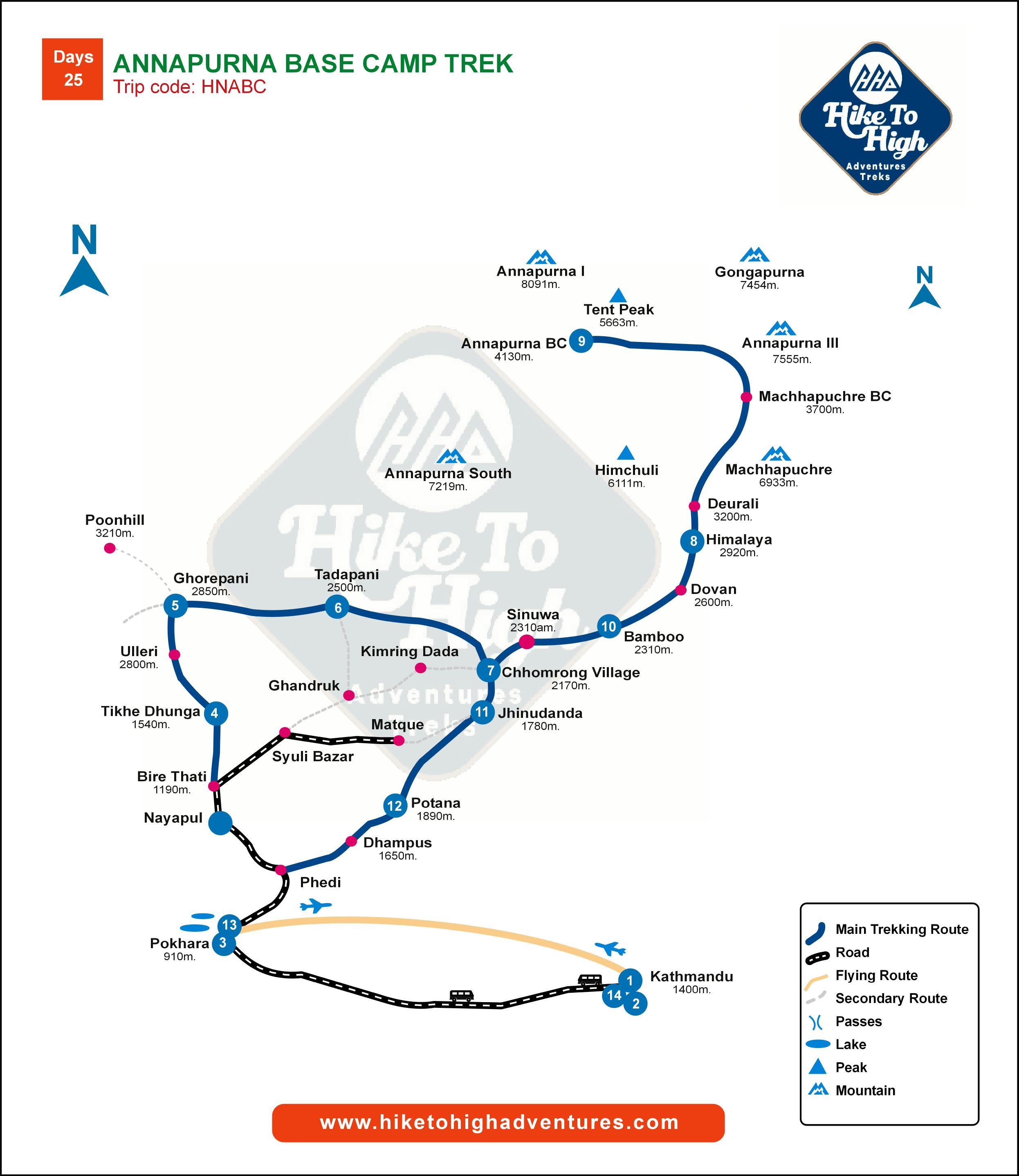 Annapurna Base Camp Trek 15D/14N