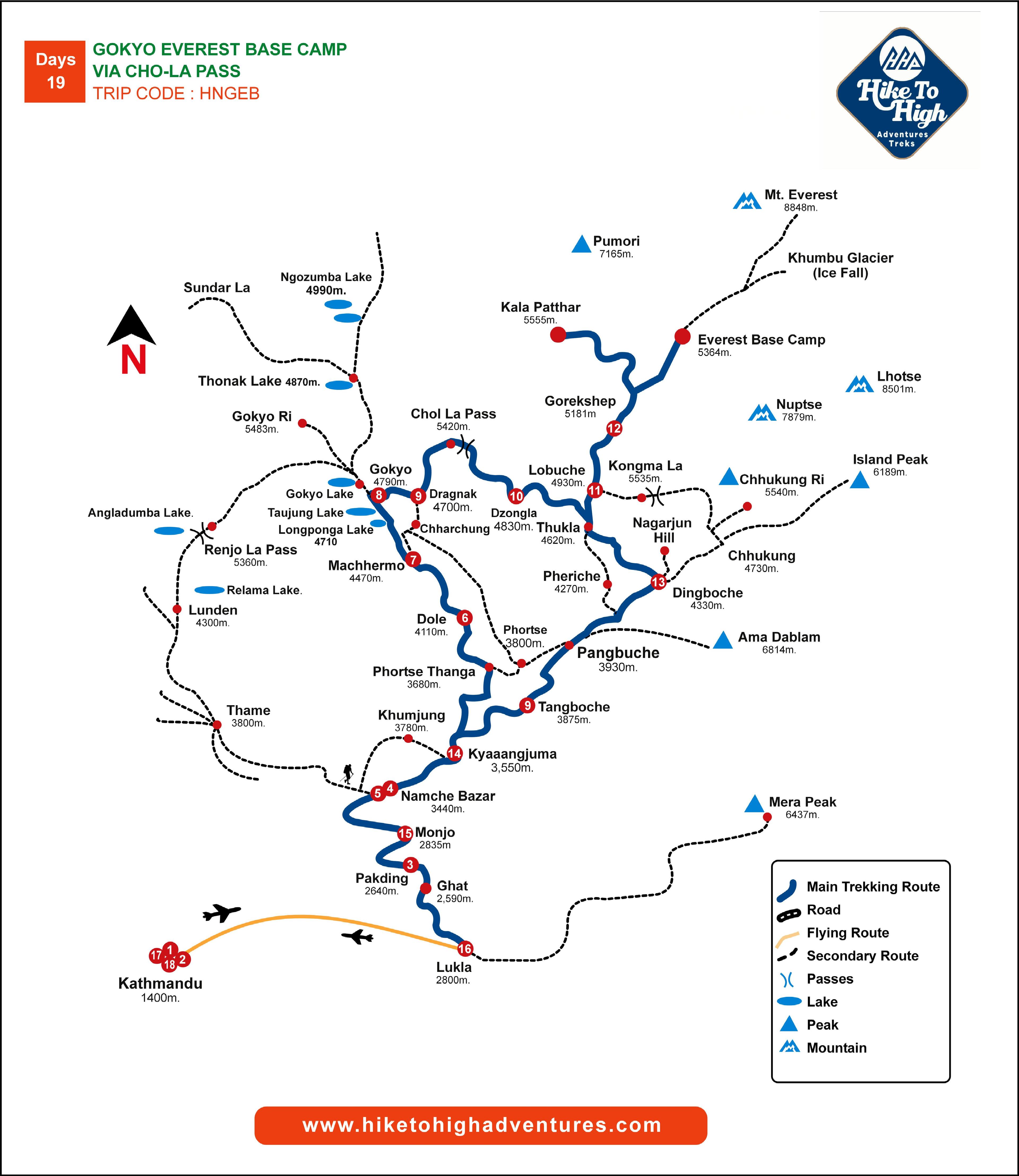 Gokyo Everest Basecamp Trek 19D/18N
